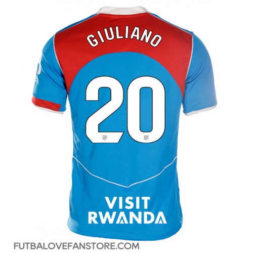 Atletico Madrid Giuliano Simeone #20 Tretí Ženy futbalový dres 2025-26 Krátky Rukáv Atletico Madrid Giuliano Simeone #20 Tretí Ženy futbalový dres 2025-26 Krátky Rukáv